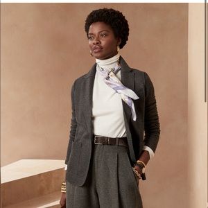 Banana Republic - charcoal unstructured wool blazer - sz 6